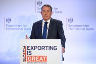  International Trade Secretary Liam Fox delivers a speech on the future of exports from the UK after Brexit, on August 21, 2018 