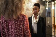 Two women having serious conversation