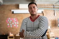 Portrait of a transgender mature man at work