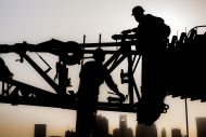 Construction worker in Doha, Qatar