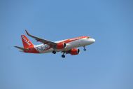 easyjet plane in the sky
