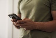 man on mobile phone