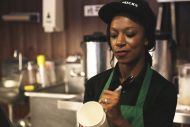 A coffee shop worker