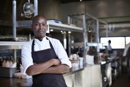 Chef at a restaurant.