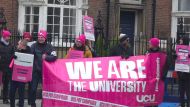 UCU picket line at Northumbria University 