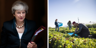Theresa May and outdoor workers
