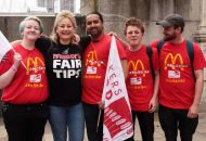 McDonalds and TGI Friday's young workers on strike