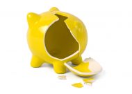 Broken piggy bank