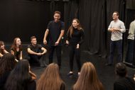 Image of young actors rehearsing in theatre