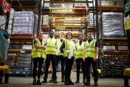 A group of young factory workers