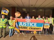 PCS workers strike for a living wage