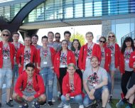 Young British and Norwegian trade unionists on patrol in Norway