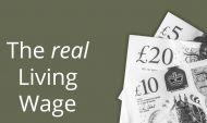 The living wage, images of British money