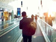 Man walking outside
