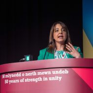 Shavanah Taj addressing TUC Cymru Congress 2024 - credit Natasha Hirst