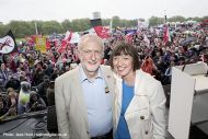 Frances O'Grady and Jeremy Corbyn at the New Deal rally. Photo Jess Hurd / reportdigital.co.uk