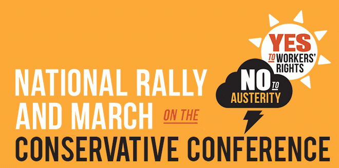 TUC National rally and march at Conservative Party Conference